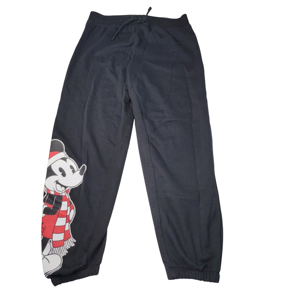 Disney Mickey Mouse Holiday Sweatpants Black‎ JP2689 Junior Large